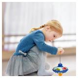 Beeqoo Retro Spinning Top Tin Toy for Kids â Fun Vehicle Classic Toys - Toddler Traditional Spin Tops - Metal Fidget Spinner for Kindergarten â Sensory Gyroscope - Novelty Gifts Party Favors