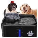 Kastty 2 Gallon Dog Water Fountain Ultra Large/Wide Pet Fountain BPA-Free Premium Dog Water Bowl Dispenser with 5 Filtration Safe Pump& LED Shortage Reminder, Large Dogs Cats& Multi-Pet Home FS55
