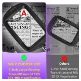 10X 30X Extra Large Magnifying Glass with Light and Stand,7-inch Lighted Magnifier,5 Color Modes Stepless Dimmable,Rectangle Hands-Free Magnifying Glass Desk Lamp for Reading Craft Hobby Close Work