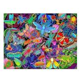 Graphinee Jigsaw Puzzles for Adults 1000 Pieces, Insects Garden Puzzle, Colorful as Home Wall Decor for Family Challenging Games