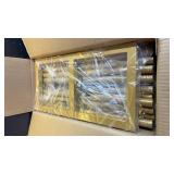 ADOSON Backdrop Stand 6.6FT Wedding Arch Backdrop Stand Heavy Duty Gold Square Metal Balloon Arch Stand for Wedding, Birthday Party, Baby Shower Celebration Decorations