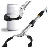 Frebuta Grabber Reacher Tool Heavy Duty,52.5in Reacher Grabber Pickup Tool Extra Long No Need Bend Trash Picker Upper Grabber Stainless Steels Tube with Sponge Handle for Seaside Garden and Yard