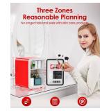 CUTIEWORLD Skincare Fridge - 4L Mini Fridge for Bedroom, Office and Car, for Refrigerating Makeup, Skincare and Food, Cooler and Warmer, Beverage Cooler, Red
