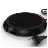 Candle Warmer Plate Safely Releases Scents Without a Flame- Used as Candle Jar Warmer, Candle Melter, Coffee Warmer, Mug Warmer, Cup Warmer in Your Home & Office (Black)