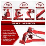 Luney 26 PCS 3/16\" Brake Line Kit Include 25FT Zinc-Plated Brake Lines, 16 Fittings, 2 Unions, 4 Nuts, Brake Line Bender, Double & Single Flaring Tool & Cutter, Copper Coated Brake Line Repair Kit