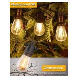 Svater Outdoor String Lights 300 FT, Patio Lights for Outside with Shatterproof Bulbs, Waterproof IP65 Commercial Hanging Light for Backyard Porch Balcony Bistro Party, 2700K