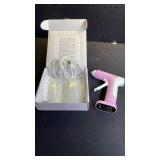 Cordless Hot Glue Gun, 10s Fast Preheat, 30PCS Mini Glue Sticks 7x100mm, 4V 20W Type-C Rechargeable, Anti-Drip, Auto-Off, for DIY Crafts, Repair, Decoration (Pink)