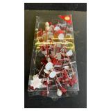 ZHANYIGY 6PC Set 12\" H Red White Christmas Ornaments Sequins Ball Pick, Christmas Tree Decorations Christmas Tree Topper Star Home Office Perfect Party Decorations Gifts