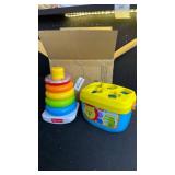 Fisher-Price Babyâs First Blocks & Rock-a-Stack Toy Set, Bucket of 10 Shapes & Ring Stacking Activity for Developmental Play Ages 6+ Months (Amazon Exclusive)