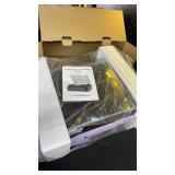 WOCKODER Turntable Vinyl Record Players New Sleek Turn Tables with Speakers Belt-Driven All-in-one LP Phonograph 3-Speed Bluetooth Wireless Playback Headphone AUX RCA Auto Stop Pale Light Purple