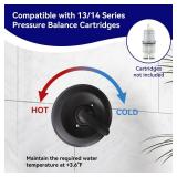 T13020-BL Shower Valve Trim Kit Replacement for Delta Classic 13/14 Series Single-Function, Shower Cover Plate with Handleï¼Fit R10000 Series Shower Valve(Catridge and Valve Not Included)(Matte Bl