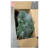 Liliful Christmas Mailbox Swag Red Green White 88 Inch Xmas Mailbox Swag Traditional Artificial Christmas Decorations for Home Indoor Outdoor Decorations