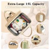 DERJUNSTAR Large Diaper Bag Backpack, Baby Dipaer bag with Insulated Bottle Holders, USB Charging Port, Travel Diaper Backpack for Mom & Dad