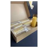 Eebuss Flameless Candles with Embedded Star String, Battery Operated LED Pillar Candles with Timer and Remote Control,Home Decorating for Ambianceï¼ Set of 7 (Gold)