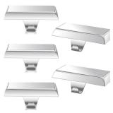 OCTERIC 4 Pcs Silver Christmas Metal Stocking Holders for Mantle, Heavy Duty Stocking Hangers Stocking Hook Xmas Ornaments for Counter Tables Window Fireplace Mantle Decoration