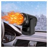 12V 150W Portable Car Heater Fast Demisting Defroster, Automobile Car Heater Can Heat Rapidly inwith Heating Cooling Air Purify, 360Degree Rotary Defroster Portable Car Heater (FF-6)