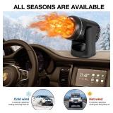 12V 150W Portable Car Heater Fast Demisting Defroster, Automobile Car Heater Can Heat Rapidly inwith Heating Cooling Air Purify, 360Degree Rotary Defroster Portable Car Heater (FF-6)
