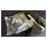 Foxiny Sexy Stockings Mini Skirt Mesh Sheer Lace Halloween Costume Maid Outfit Lingerie with Thong Set 4 Piece Women Roleplay See Through Matching Bra Panty Underwear Black Medium