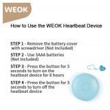 WEOK Heartbeat Replacement Soother Heartbeat Simulator for Reduce Pet Anxiety with Heartbeat Sound Machine, Puppy Heartbeat Toys Calming Separation Anxiety Relief Toys for Dogs