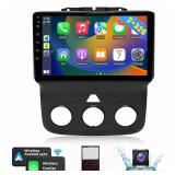 Naifay Android Car Stereo for Dodge RAM 1500 2500 3500 2013 2014 2015 2016 2017 2018 with Wireless Carplay Android Auto, 2+32G 9inch Touch Screen Car Radio Bluetooth with GPS/WiFi/SWC(for Manual A/C)
