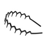 WOVOWOVO Zig Zag Headbands, 2PCS Plastic Wavy Hair Band with Teeth, Comb Headbands for Women and Men, Classic 90s Hairband Hair Styling Accessories