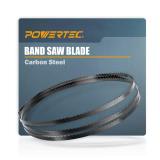 POWERTEC 62 Inch Bandsaw Blades, 1/4\" x 6 TPI Band Saw Blades for WEN, Ryobi, Grizzly, Skil, Sears Craftsman and POWERTEC 9\" Band Saw for Woodworking, 1 pack (13131)