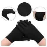 FdcLixuvol 6 Pairs Cotton Gloves, Cotton Work Gloves Thin Cottons Glove Handling Glove Liners Men Thin Jewelry Glovees Black Cottons Glovees for Men Women Handling Jewelry Film Work Inspection