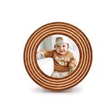 NIRMAN Tabletop Frames Acacia Wood 4\" X 4\" Round Picture Frame Brown for Tabletop Display Retro Home DÃ©cor