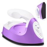 Honoson Mini Craft Iron Mini Heat Press Small Iron 3.93 x 2.36 x 2.76 in Portable Handy Tiny Flatiron with Charging Base Accessory for Fuse Bead Patch DIY Heat Transfer Vinyl(Purple)