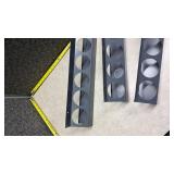 Gray Metal 6-Gauge Panel Mount Bracket Set