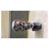 African Ebony Wood Carved Head Sculpture