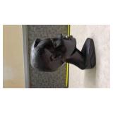 African Ebony Wood Carved Head Sculpture