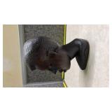 African Ebony Wood Carved Head Sculpture