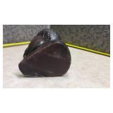 African Ebony Wood Carved Head Sculpture