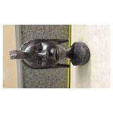 African Ebony Wood Carved Bust