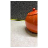 Orange Ball Cookie Jar with Lid