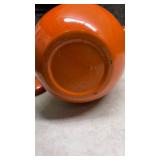 Orange Ball Cookie Jar with Lid