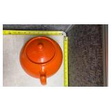 Orange Ball Cookie Jar with Lid