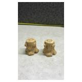 Tree Stump Salt and Pepper Shakers. (SS)