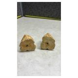 Tree Stump Salt and Pepper Shakers. (SS)
