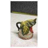 Autumn Leaf Ceramic Salt and Pepper Shakers - Some Chips. (SS)