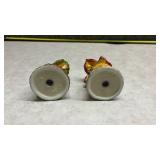 Autumn Leaf Ceramic Salt and Pepper Shakers - Some Chips. (SS)