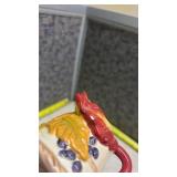 Autumn Leaf Ceramic Salt and Pepper Shakers - Some Chips. (SS)