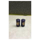 Niagara Falls Canada Cobalt Blue Salt and Pepper Shakers - Crakes on 1 of Them and Small Hole(SS)