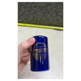 Niagara Falls Canada Cobalt Blue Salt and Pepper Shakers - Crakes on 1 of Them and Small Hole(SS)