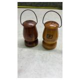 Indian City Salt and Pepper Shaker Set with Stand.  (SS)