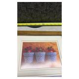 Anne Geddes Floral Trio Print Set in Wood Frame