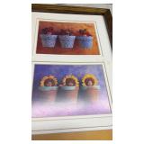 Anne Geddes Floral Trio Print Set in Wood Frame