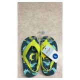 Cat & Jack Dinosaur Kids Flip Flops Size L(9/10)