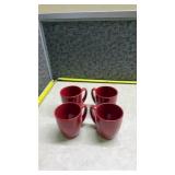 Corelle Red Stoneware Coffee Mugs Set of 4